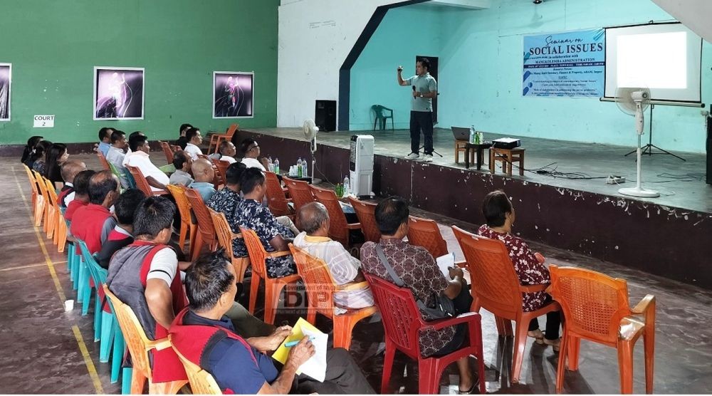 A section of the gathering during the seminar on social issues held at the Town Hall, Mangkolemba on July 20. (DIPR Photo)